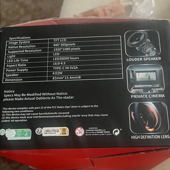 Rotundity Mini Projector - Red - Picture 3 of 3